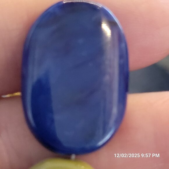 Chunky Multi-strand Polished Gemstone Necklace Oval Natural Statement Adjustable - Picture 3 of 12